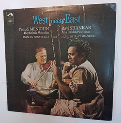 Винтажная виниловая пластинка Yehudi Иегуди Menuhin Менухин Ravi Shankar West Meets East (Индийская и Классическая музыка) (India 1966)
