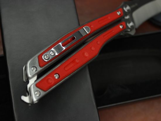 Нож-бабочка НОКС "Эльф" (красный) 204-100401