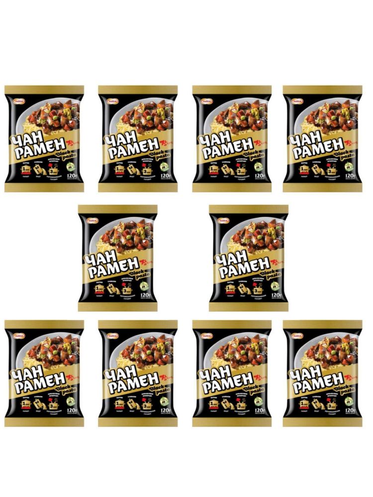 Лапша для варки Чан Рамён Black pasta 120 г 10 шт
