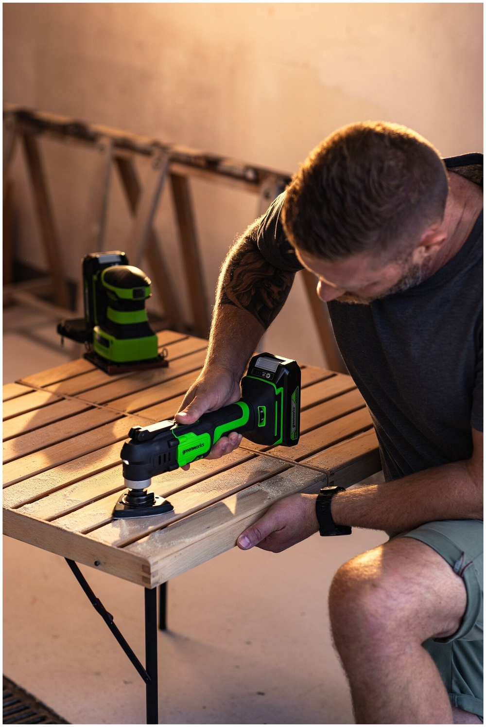 Реноватор аккумуляторный GREENWORKS G24MT 24 В, без АКБ и ЗУ (3400307)