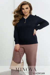 Свитер 2499-темно-синий Minova