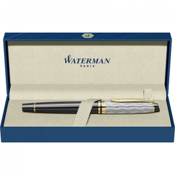 Ручка-роллер Waterman Reflections of Paris Expert DeLuxe Black GT Fblack в подарочной коробке