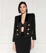 Хлопковый жакет Balmain - черный(DF1SI530 ME54)