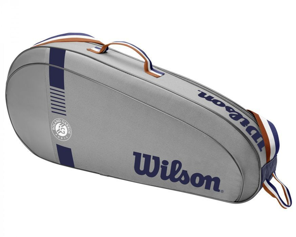 Сумка теннисная Wilson Team 3PK Roland Garros - grey/blue