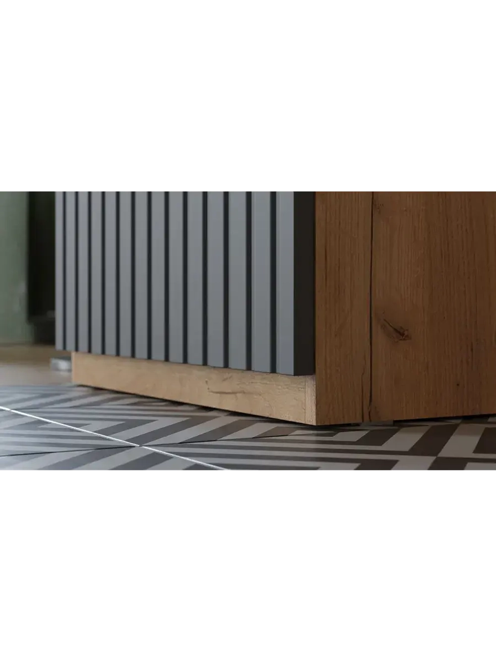 Прихожая с зеркалом Дуб Крафт золотой 245х43х226