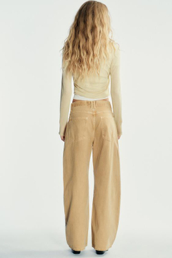ZARA ДЖИНСЫ TRF BAGGY С НИЗКОЙ ПОСАДКОЙ, ОХРА