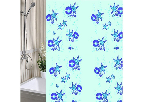 Штора Альфа Стиль п/э для ванной 180*180 Морские звезды 1/1