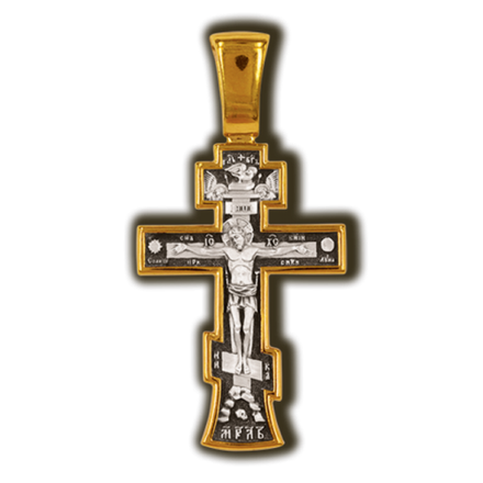 Годеновский крест позолоченный нательный.