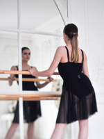 Юбка солнце на поясе из сетки