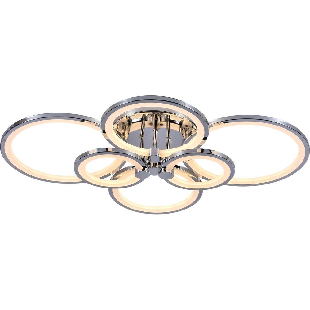 SLE200312-06 Светильник потолочный Хром/Белый LED 1*168W 3000-6000K LETO