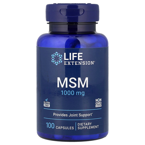 Life Extension, МСМ, 100 капсул (1000 мг в каждой капсуле)
