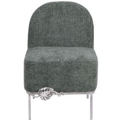 Кресло Monstera Deliciosa (Монстера) Лазурный Античное серебро