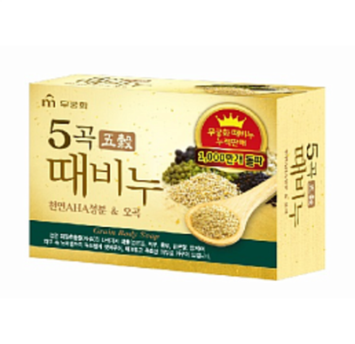 [MUKUNGHWA] Мыло для тела отшелушивающее и питающее 5 ЗЛАКОВ Grain Body Soap, 100гр