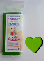 Мастика "Фанси" (100 гр) для обтяжки и лепки. Зеленая