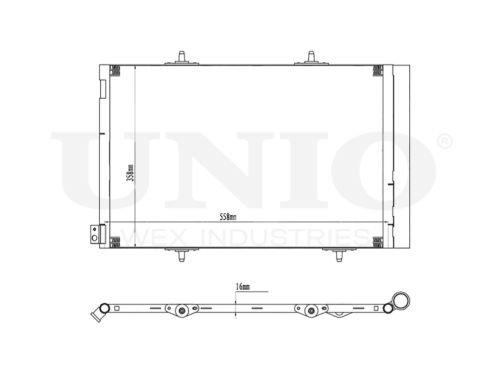Радиатор кондиционера UNIO RAD-30019