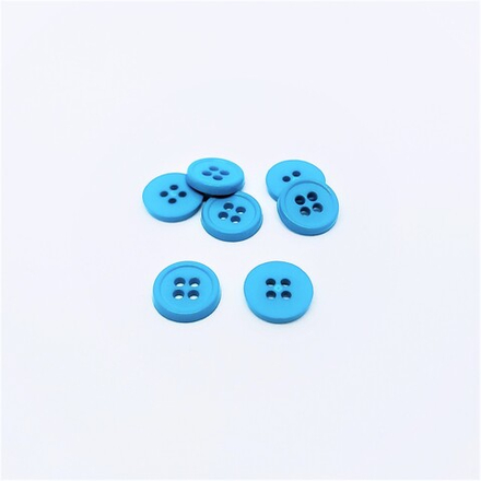 Пуговица №292, 4пр., 12мм цв.бирюз.