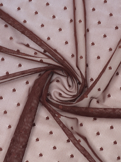 Сетка эластичная горошек шоколад отрезом 75х50 см