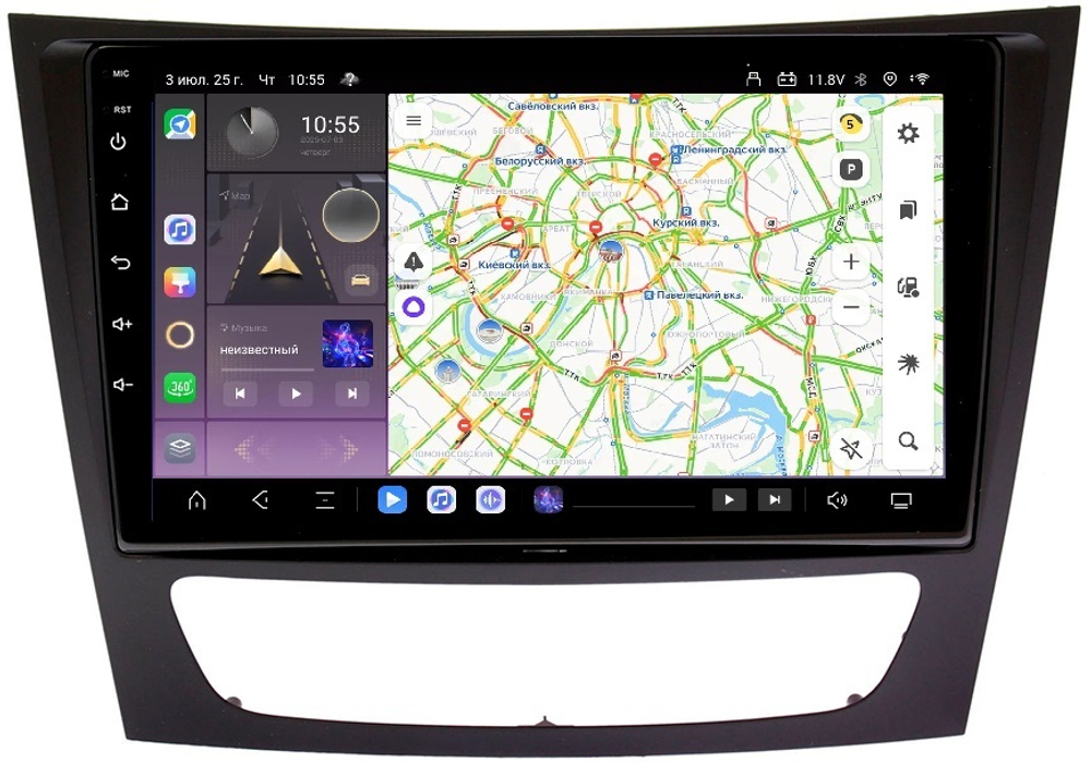 Магнитола для Mercedes-Benz E (W211) 2002-2010, CLS W219 - Kuberg QLed, Android 13, TS20, CarPlay, SIM-слот