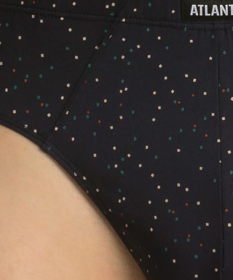 Мужские трусы (3шт) слипы классика Atlantic 3MP-131, темно-синий + бургунди + серый