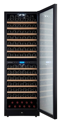 Винный шкаф Cellar Private СP165-2TBH черная дверь со скрытой рукояткой
