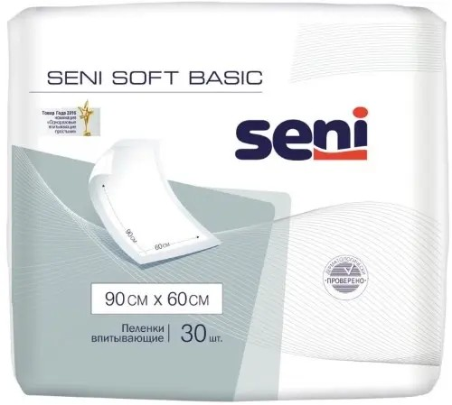 Пеленки гигиенические Seni Soft Basic, 90×60 см, 30 шт