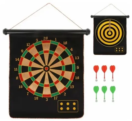 Дартс магнитный двусторонний X-Match 6 дротиков