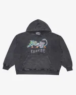 Худи Creepy Clothing Дружба garment dyed черный