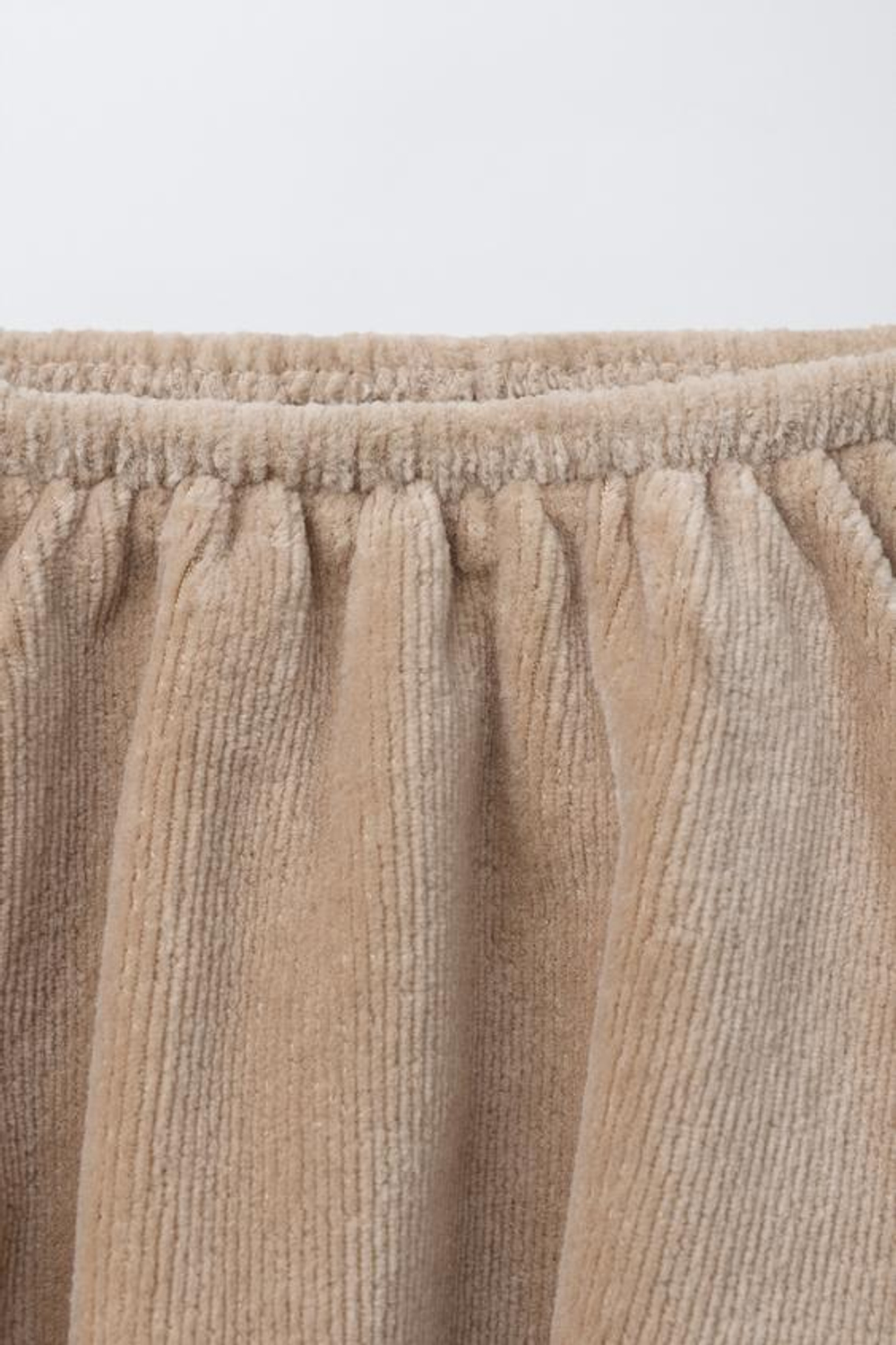 ZARA ЮБКА-ТРУСЫ ИЗ ВЕЛЬВЕТА, РЫЖЕВАТО-КОРИЧНЕВЫЙ