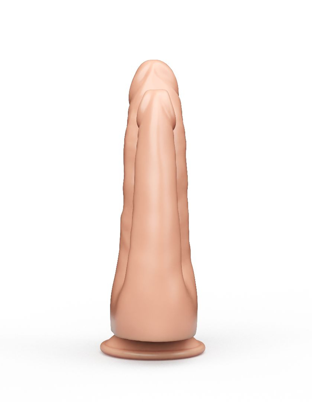 Двойной фаллоимитатор LOVETOY на присоске, гель, 16,5 см