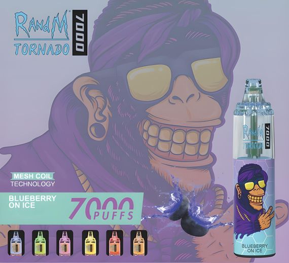 RandM Tornado 7000 - Blueberry On Ice (5% nic)