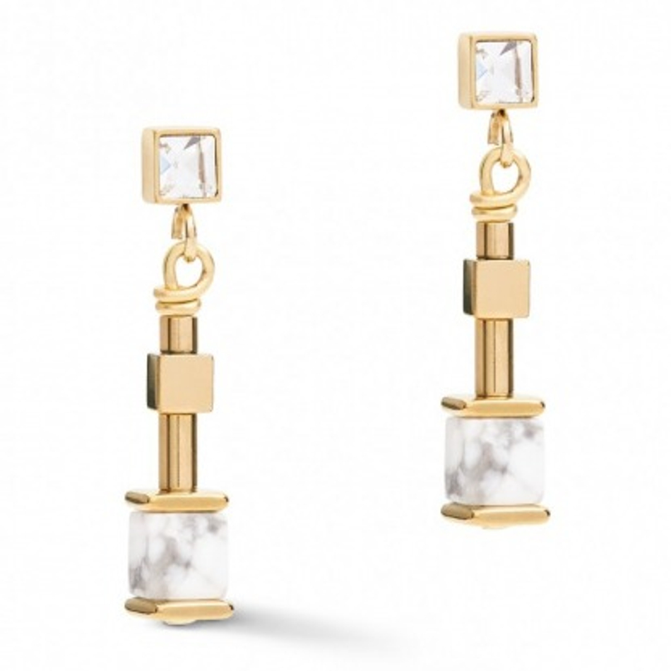 Серьги Coeur de Lion White 5055/21-1400 цвет белый, золотой