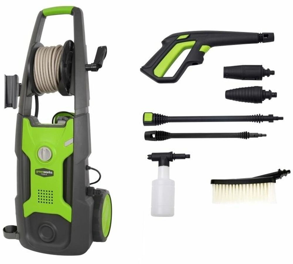 Мойка высокого давления электрическая GREENWORKS GPWG5 2000 Вт, 140 бар (5100407)