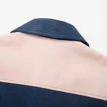 Рубашка Ymkashix Velvet Color block Zip Коричневая/Синяя/Розовая