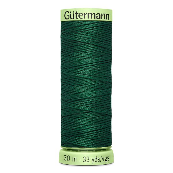 Нитки отделочные Gutermann Top Stitch 30 (30 метров), 5 кат. | 340 зеленый трилистник