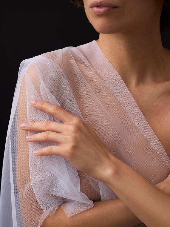 Бюстовая неэластичная сетка Lauma, арт.480, белый