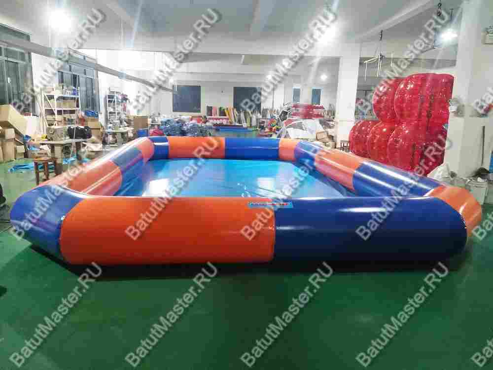 Квадратный надувной бассейн "Зебра" 8х5х0,65 м