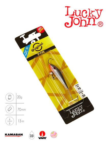 Балансир Lucky John FIN 5 с тр. 70мм/13H блистер