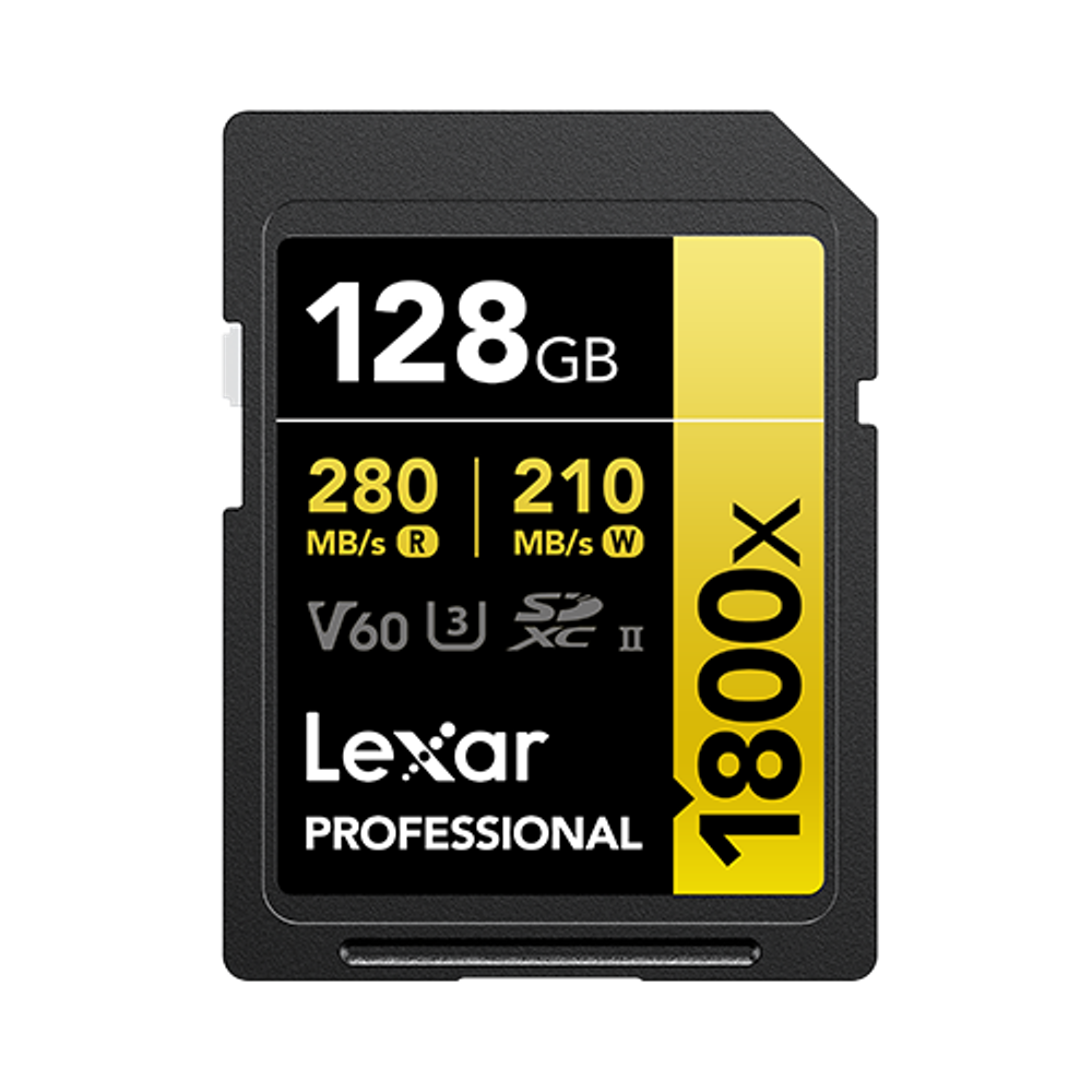 Lexar SDXC 128GB Professional 1800x UHS-II 270/180 Мб/с, U3 V60