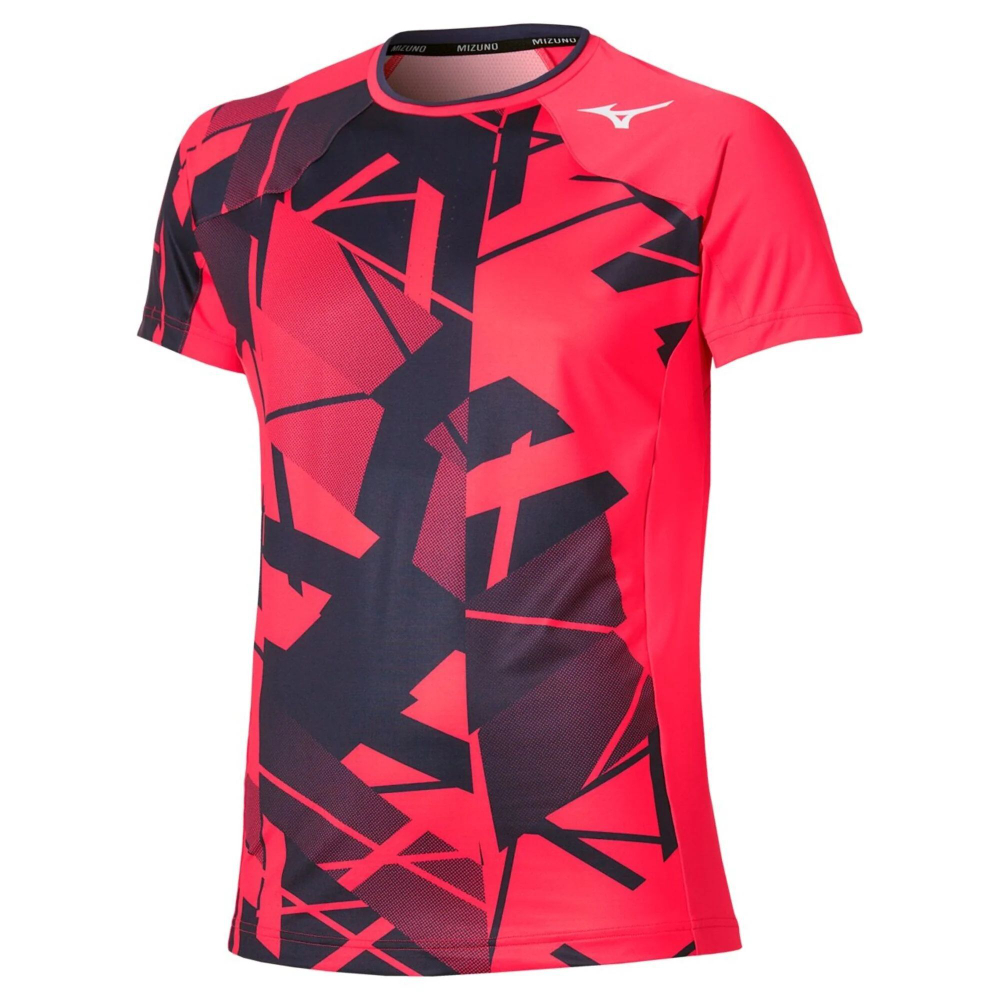Теннисная футболка Mizuno Daybreakers Shadow Graphic - vibrant red