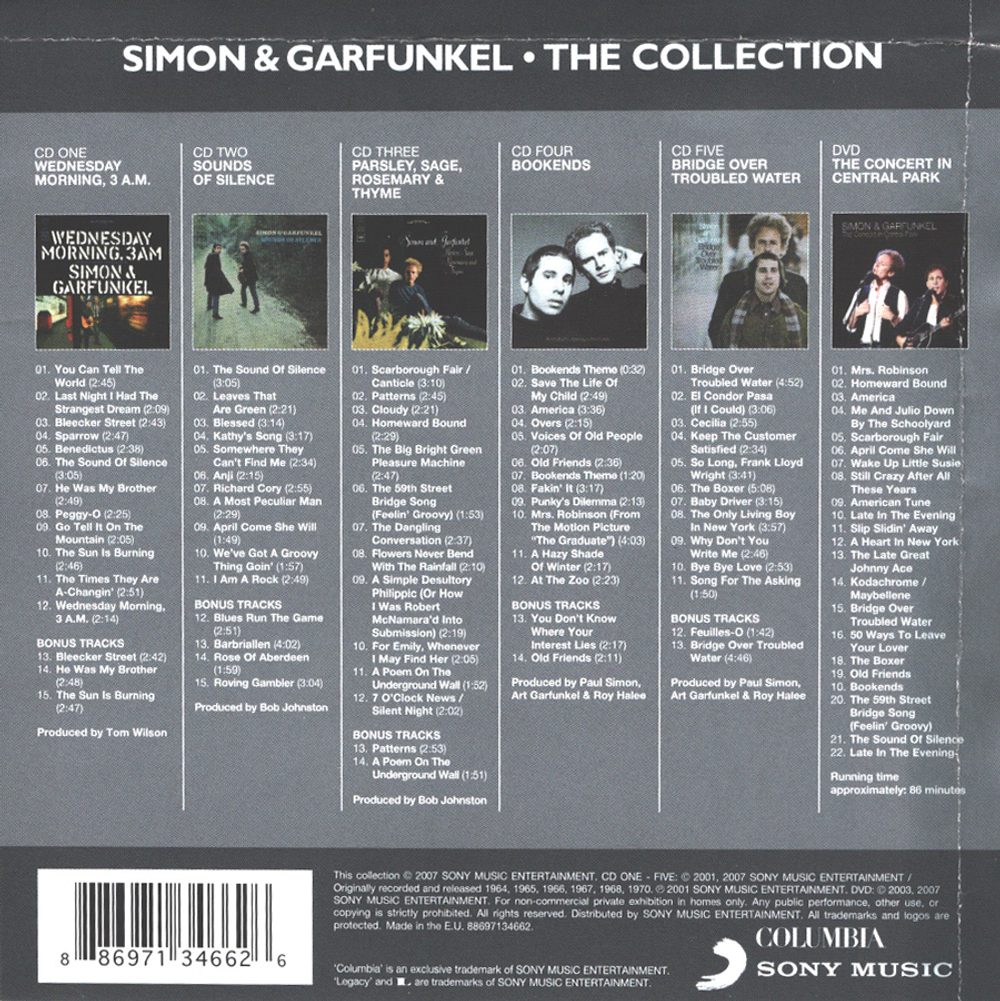 Simon & Garfunkel / The Collection (5CD+DVD)