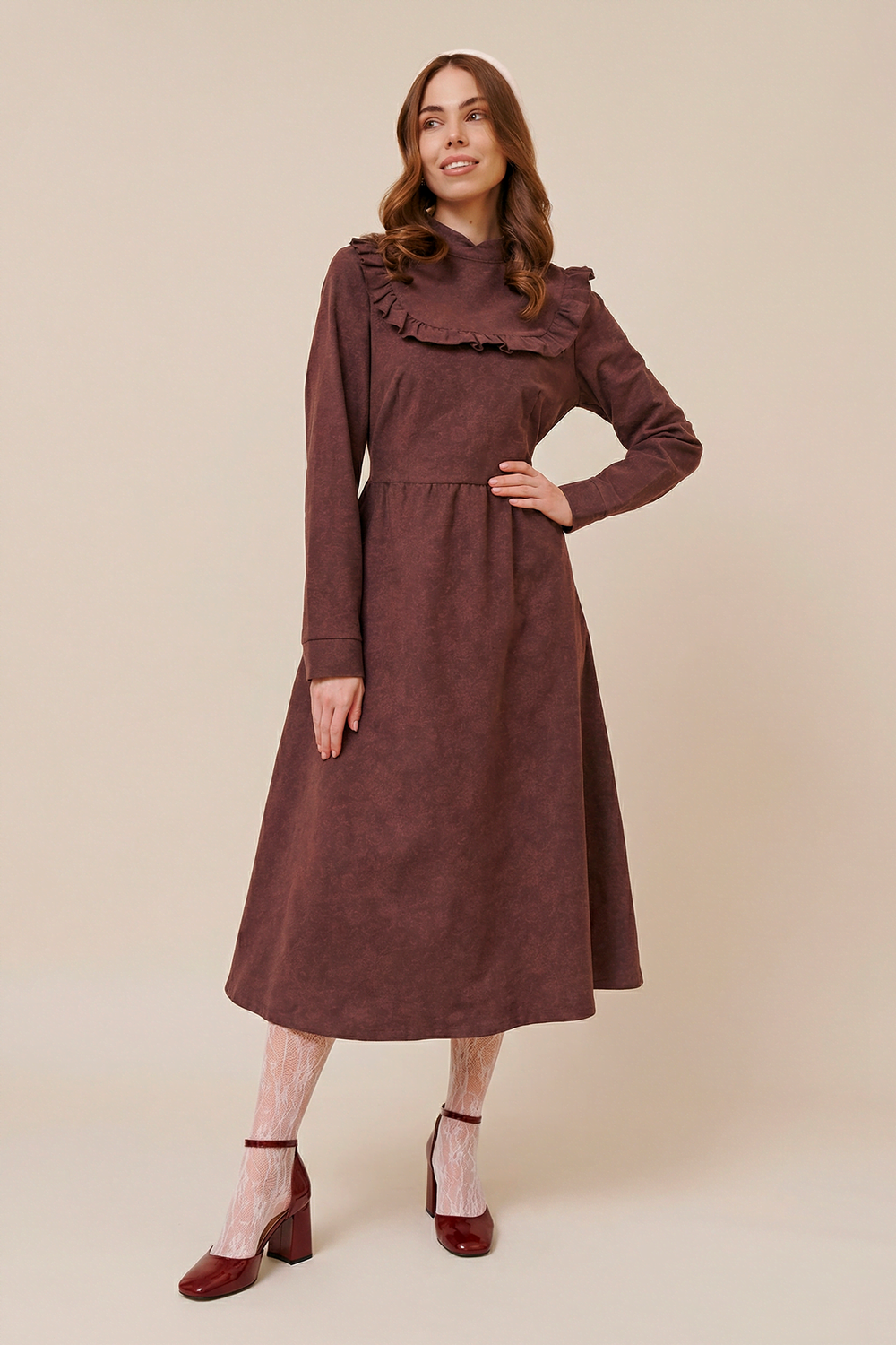 Платье с вшитой манишкой