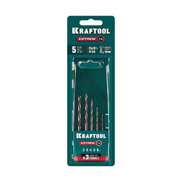 KRAFTOOL НЕХ-1/4″, 5 шт, набор сверл по металлу для винтовёртов и шуруповертов IMPACT READY (29652-H5)