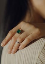Кольцо Crystal Classic с зеленым агатом