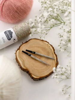 Набор съемных спиц 12 см 12 пар Driftwood Grey Lykke