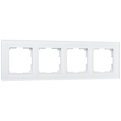 Рамка из стекла на 4 поста Favorit белый матовый W0041105