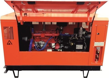 Компрессор винтовой передвижной дизельный ЗИФ ПВ-8,5/0,7 F на раме в кожухе ЗИФ-00037182