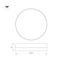 Светильник CL-SMURF-R400-30W Day4000-MIX (WH, 140 deg, 230V) (Arlight, IP40 Пластик, 3 года) 036669
