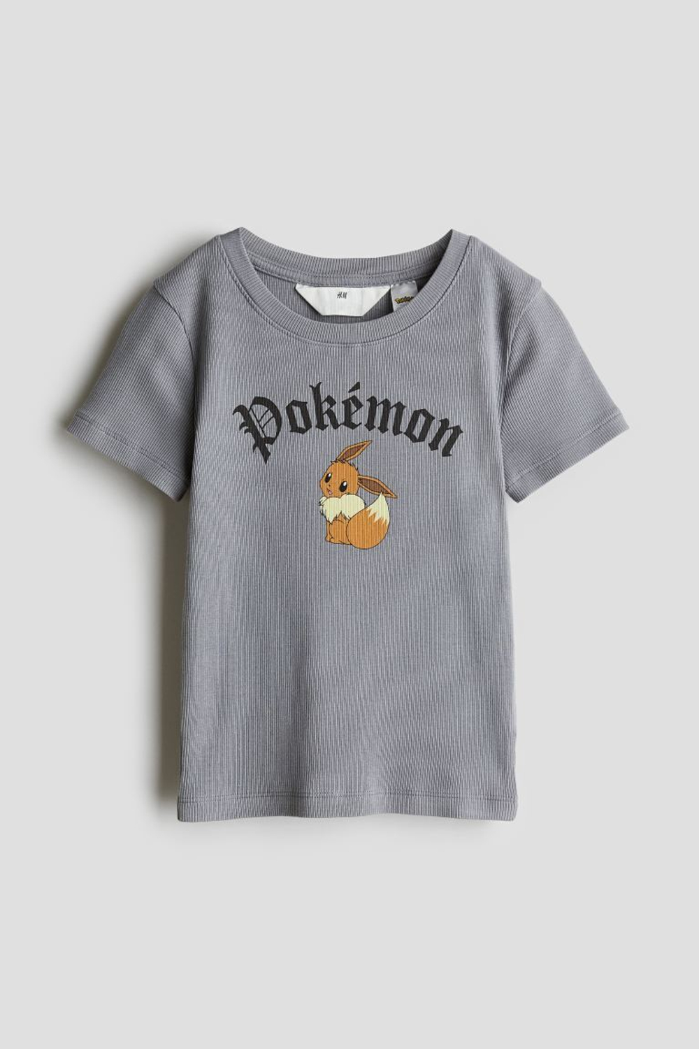 H&M Футболка с принтом, серый