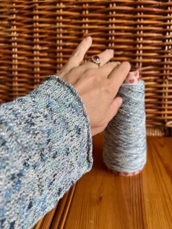 Пряжа для вязания Хлопок с люрексом