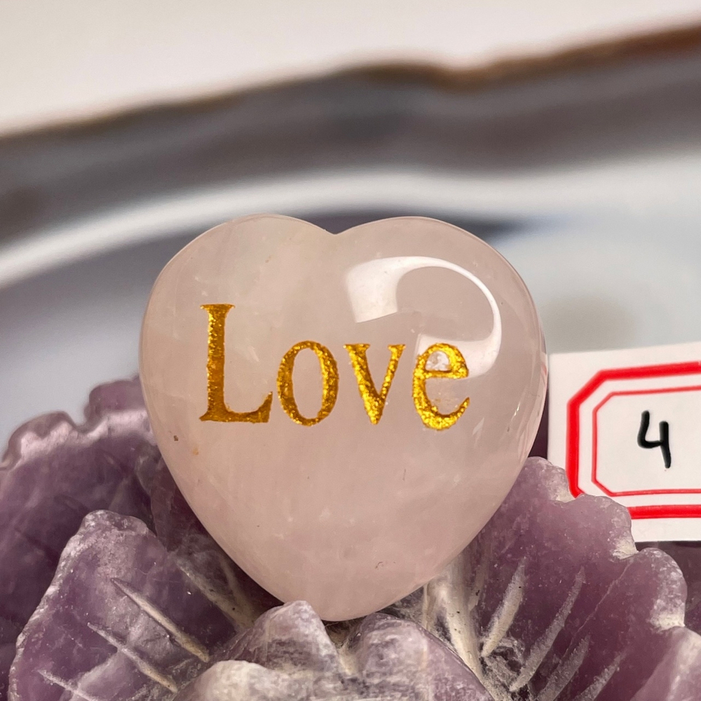 35619 Розовый кварц Love Сердце 25мм-81